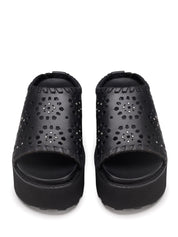 Sandali zeppa Nero Cult