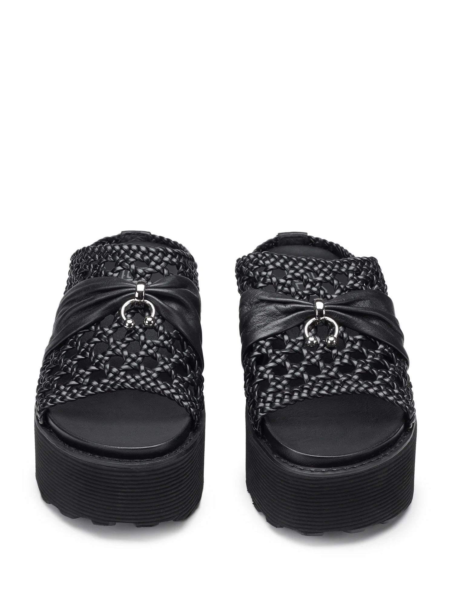 Sandali zeppa Nero Cult