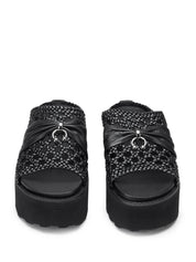 Sandali zeppa Nero Cult