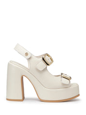 Sandali tacco Avorio Cult