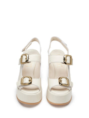 Sandali tacco Avorio Cult