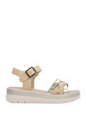 Sandali zeppa Beige Lumberjack