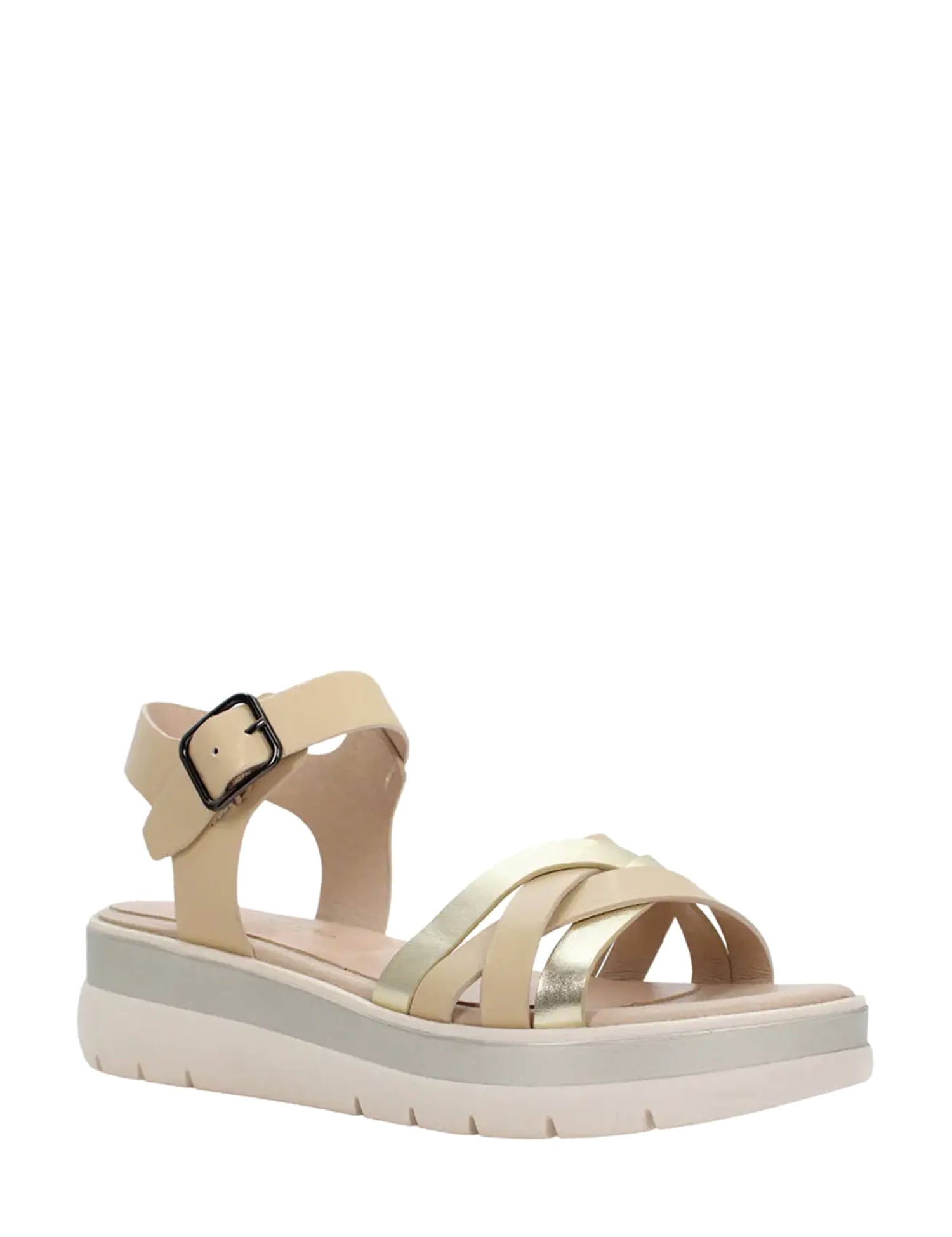 Sandali zeppa Beige Lumberjack