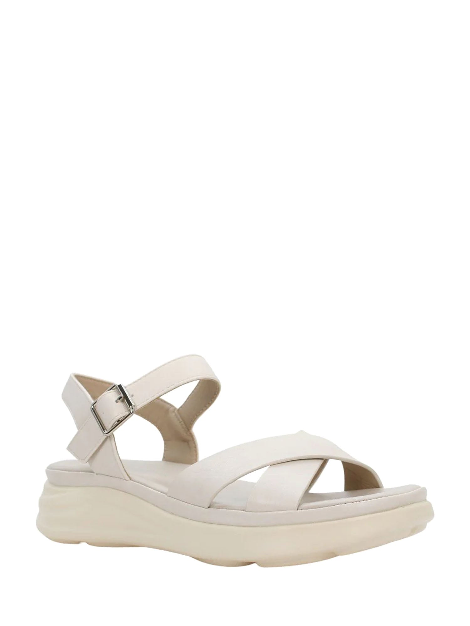 Sandali zeppa Avorio Lumberjack