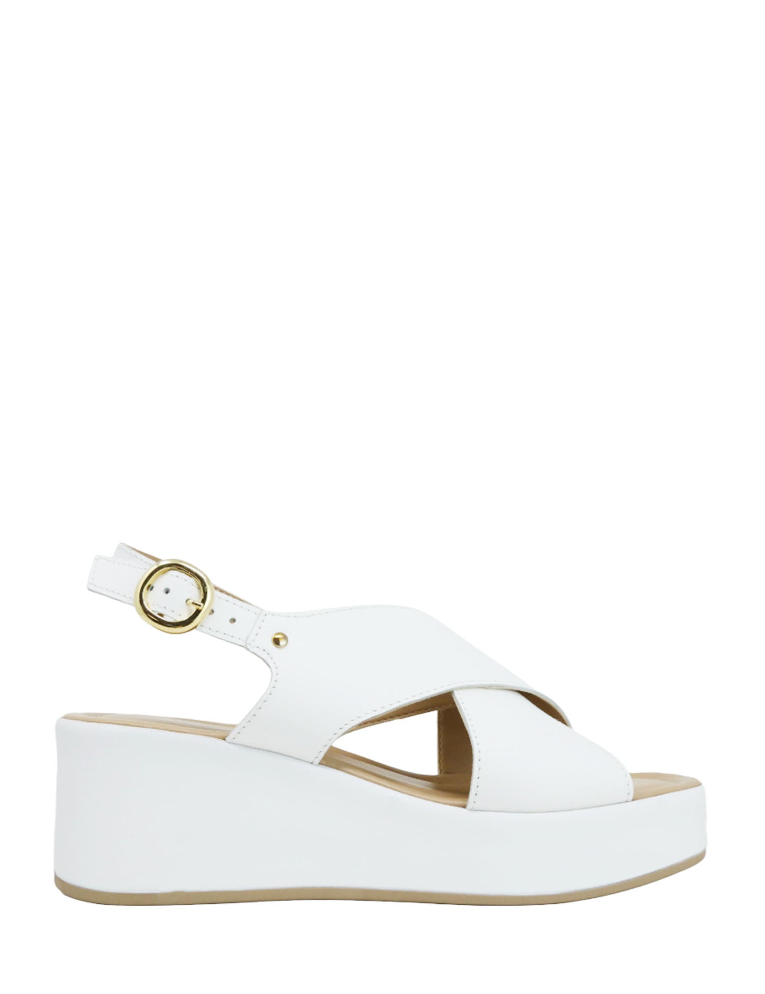 Sandali zeppa Bianco Lumberjack