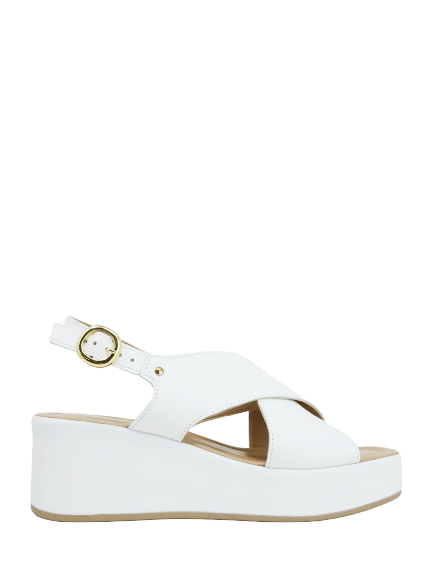 Sandali zeppa Bianco Lumberjack