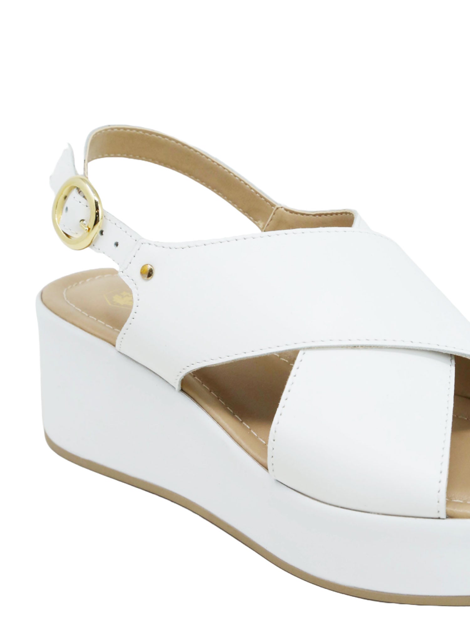 Sandali zeppa Bianco Lumberjack