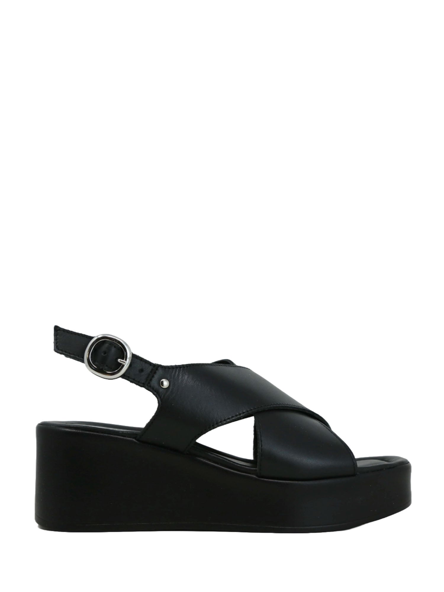 Sandali zeppa Nero Lumberjack