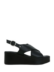 Sandali zeppa Nero Lumberjack