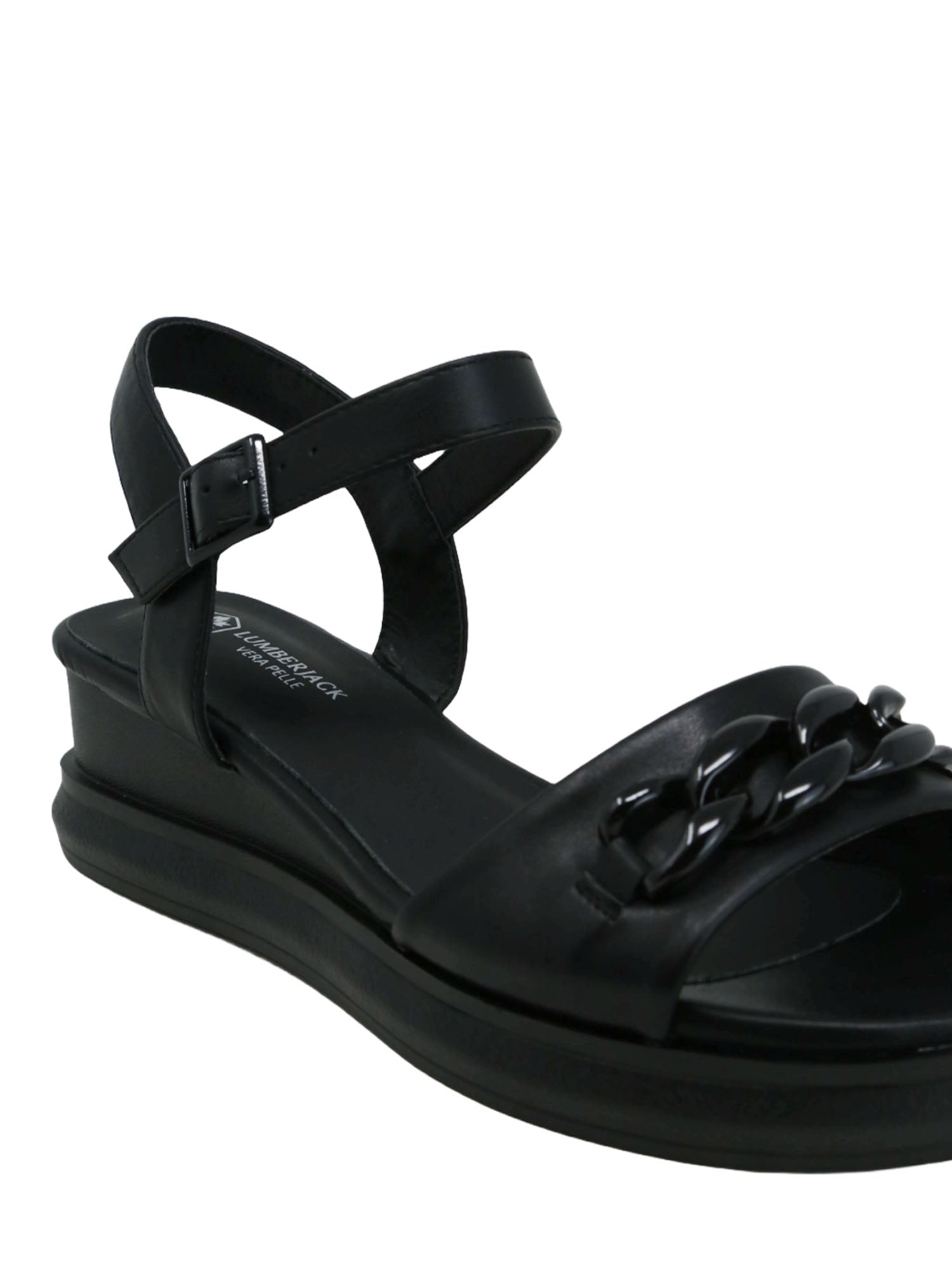 Sandali zeppa Nero Lumberjack