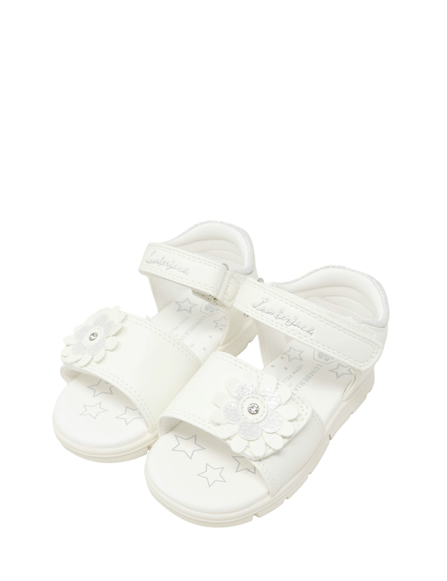 Sandali con strappi Bianco Argento Lumberjack