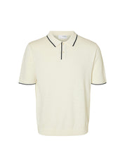 Polo Avorio Selected Homme Black