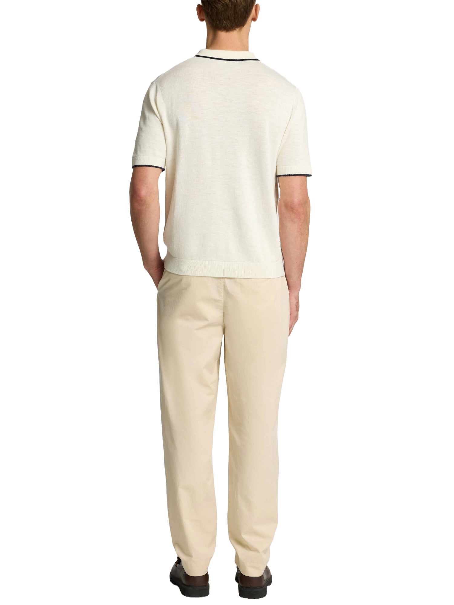 Polo Avorio Selected Homme Black