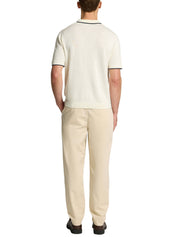 Polo Avorio Selected Homme Black