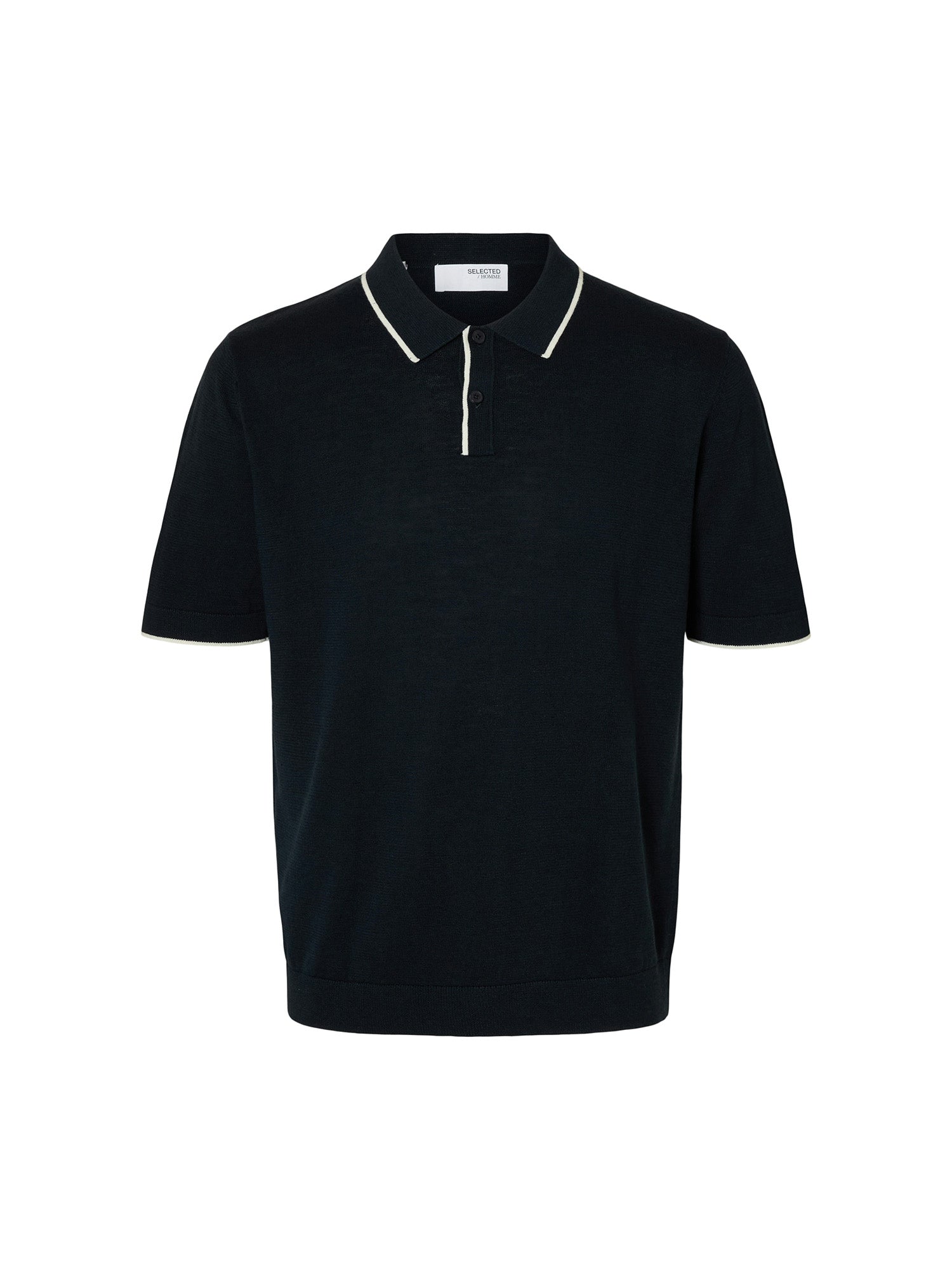 Polo Blu Scuro Selected Homme Black