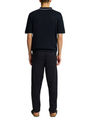 Polo Blu Scuro Selected Homme Black