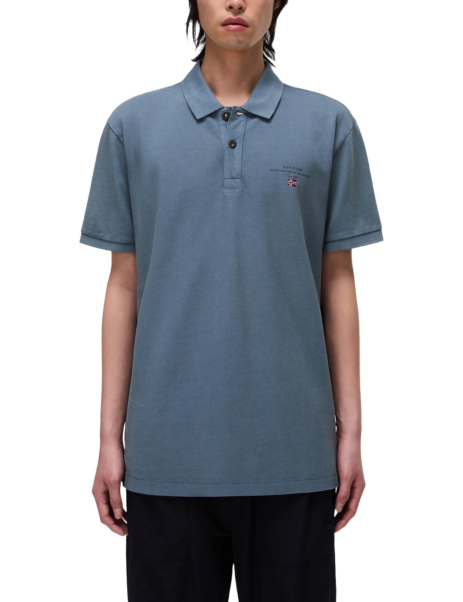 Polo Blu Chiaro Napapijri