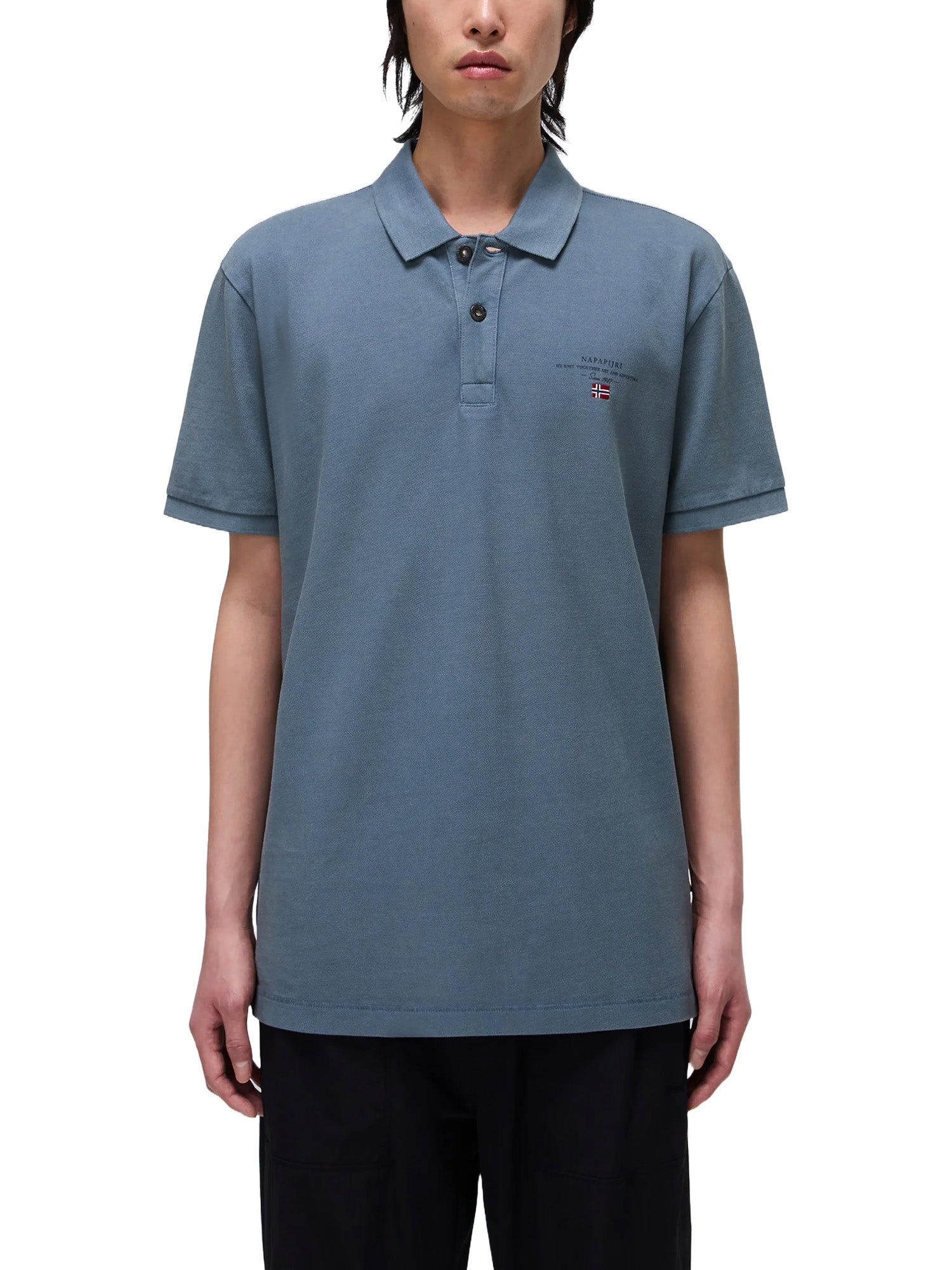 Polo Blu Chiaro Napapijri