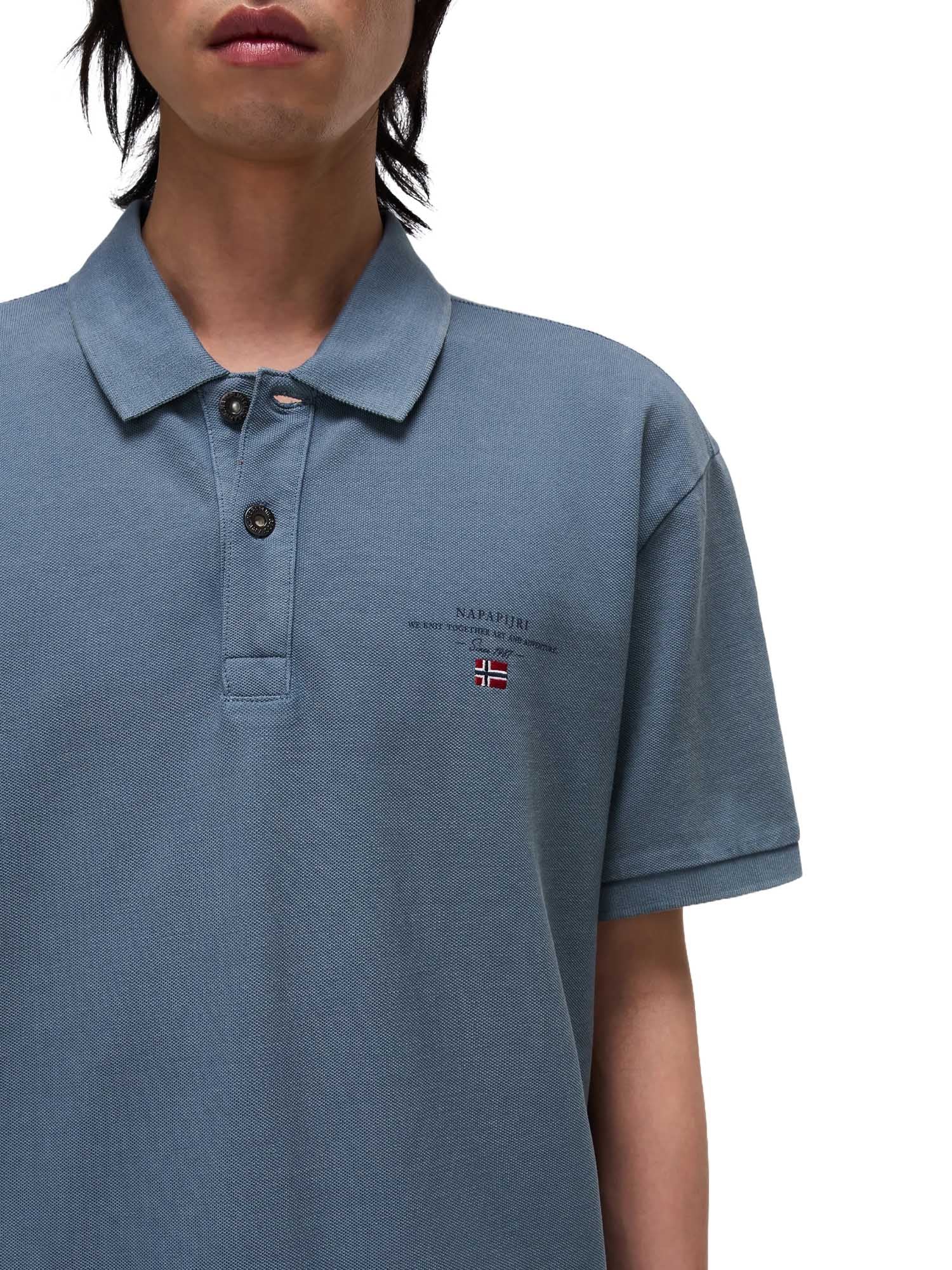 Polo Blu Chiaro Napapijri