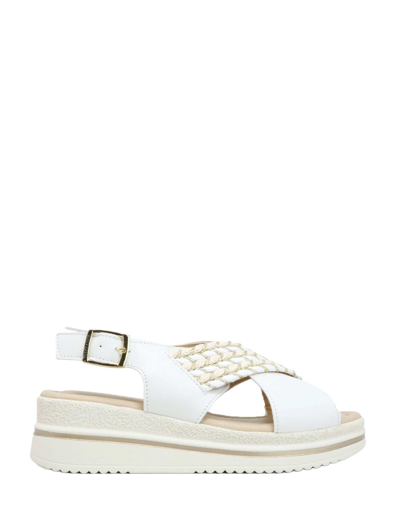 Sandali zeppa Bianco Valleverde