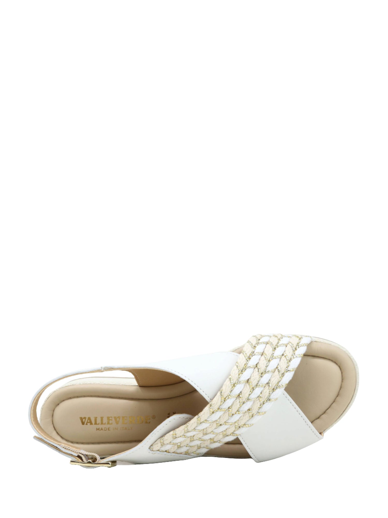Sandali zeppa Bianco Valleverde