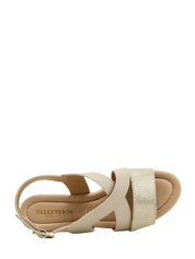 Sandali zeppa Beige Valleverde