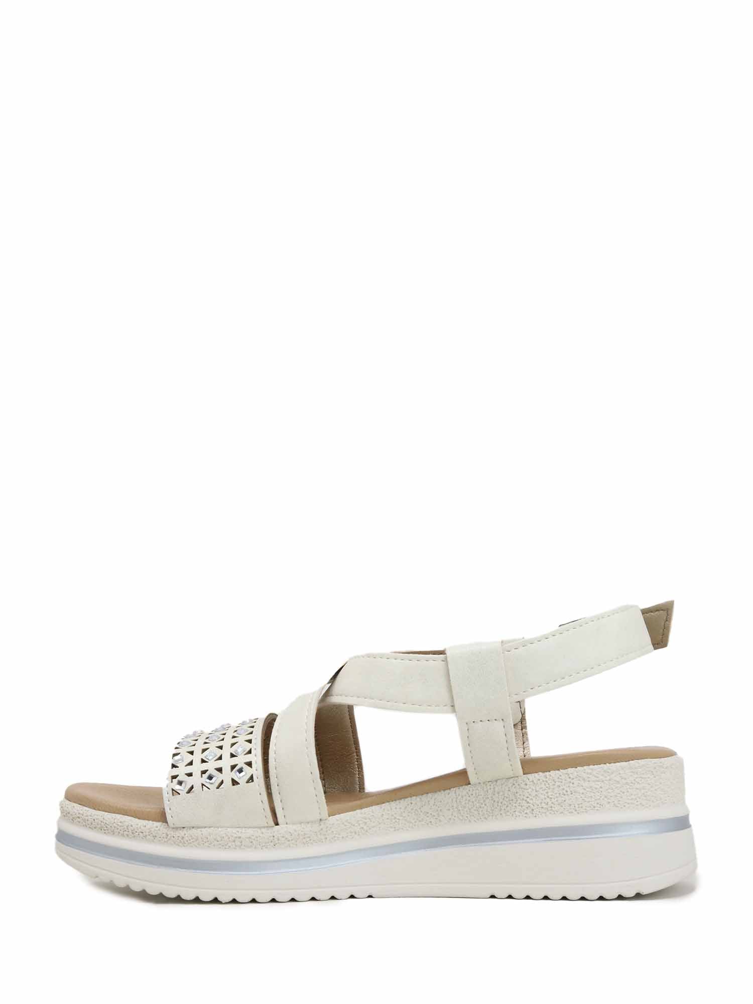 Sandali zeppa Bianco Valleverde