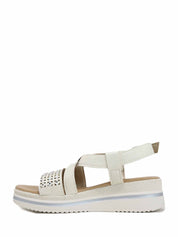 Sandali zeppa Bianco Valleverde