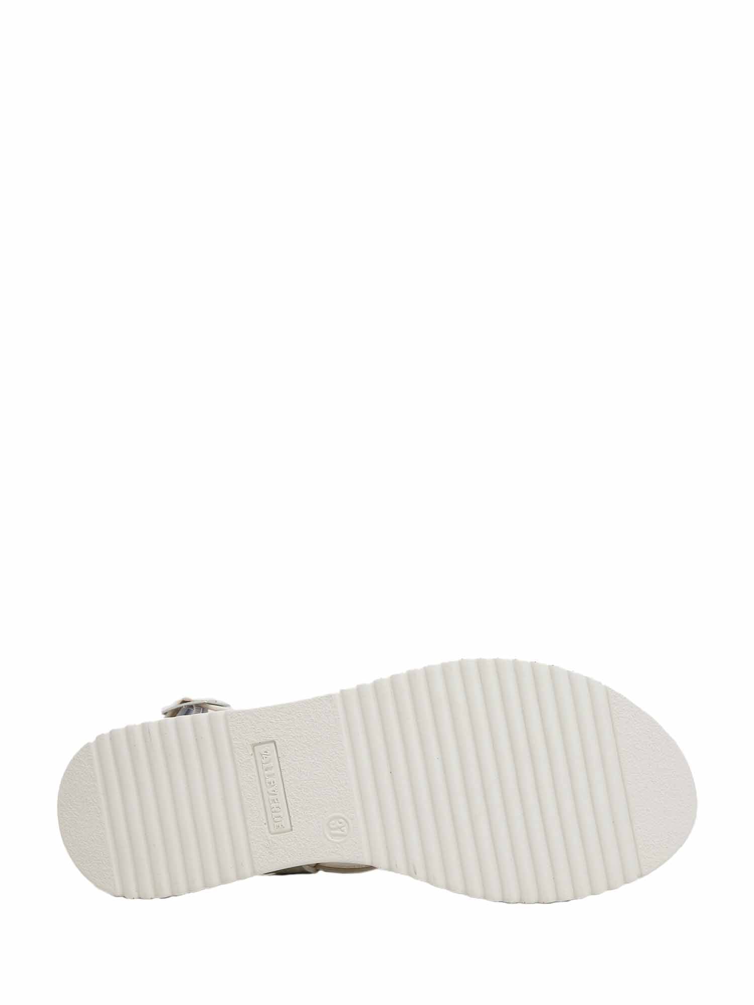 Sandali zeppa Bianco Valleverde