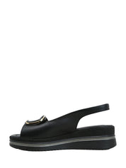 Sandali zeppa Nero Valleverde