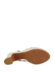 Sandali tacco Beige Valleverde