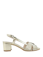 Sandali tacco Dorato Valleverde