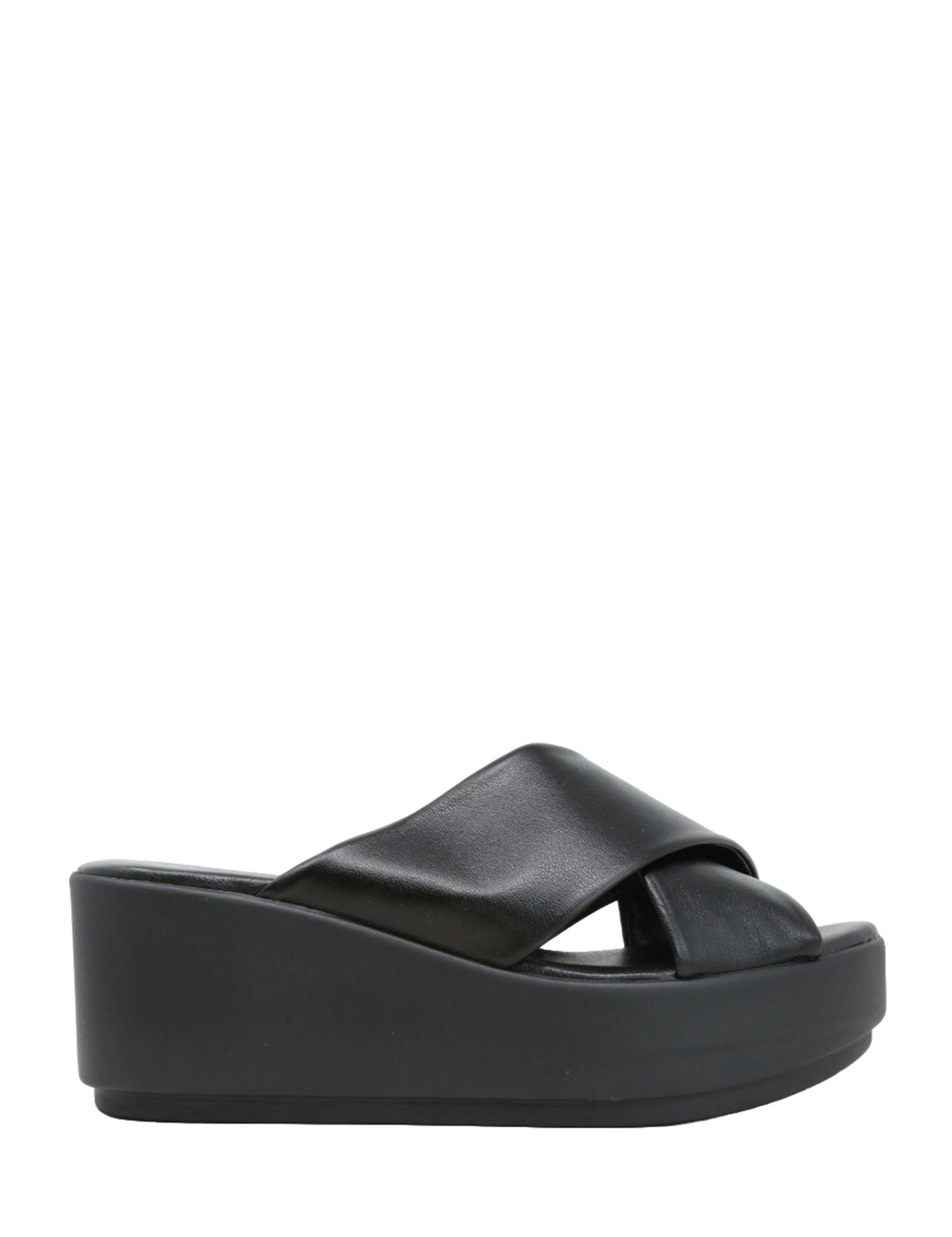 Sandali zeppa Nero Valleverde