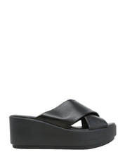 Sandali zeppa Nero Valleverde