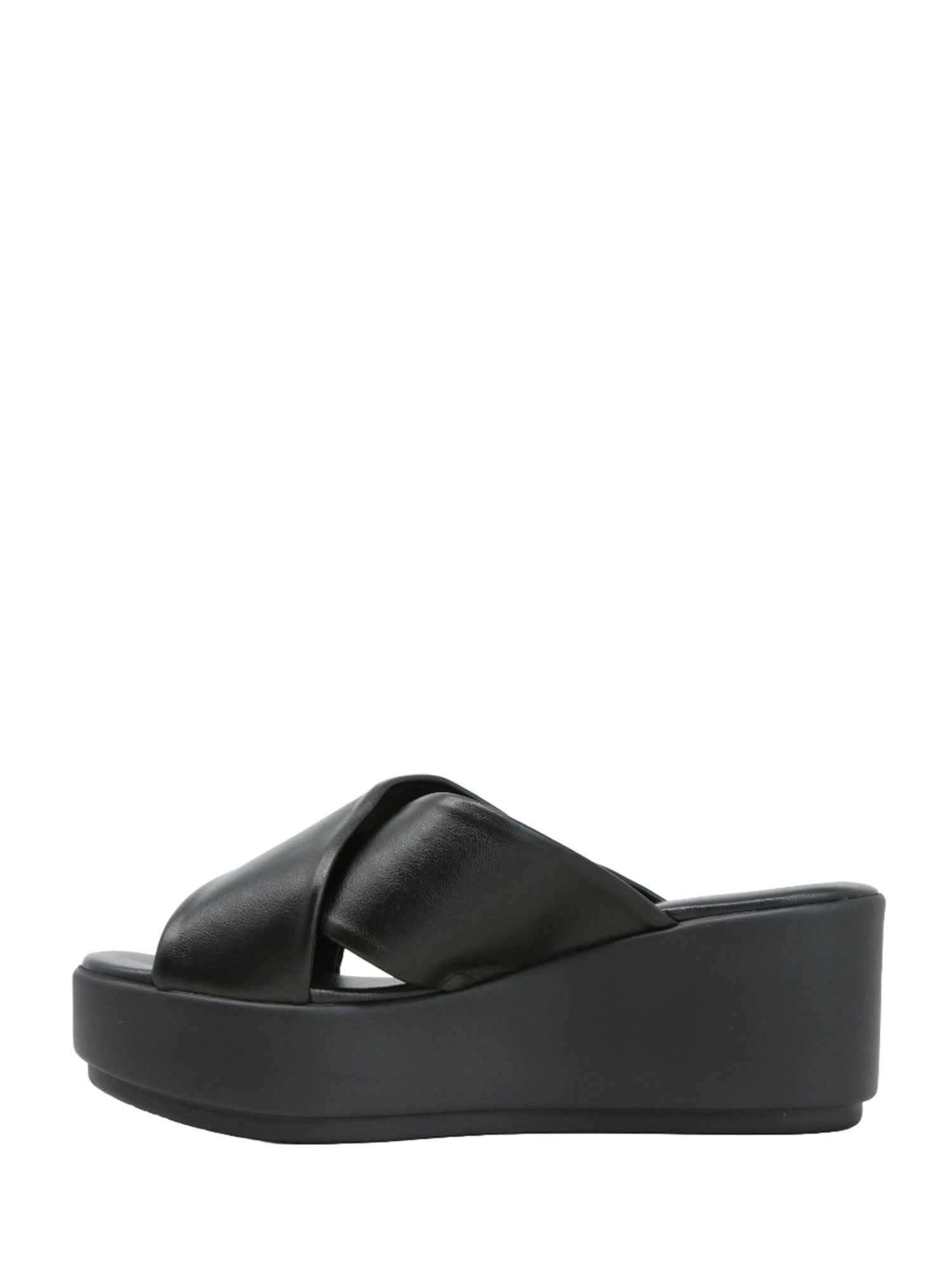 Sandali zeppa Nero Valleverde