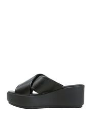 Sandali zeppa Nero Valleverde