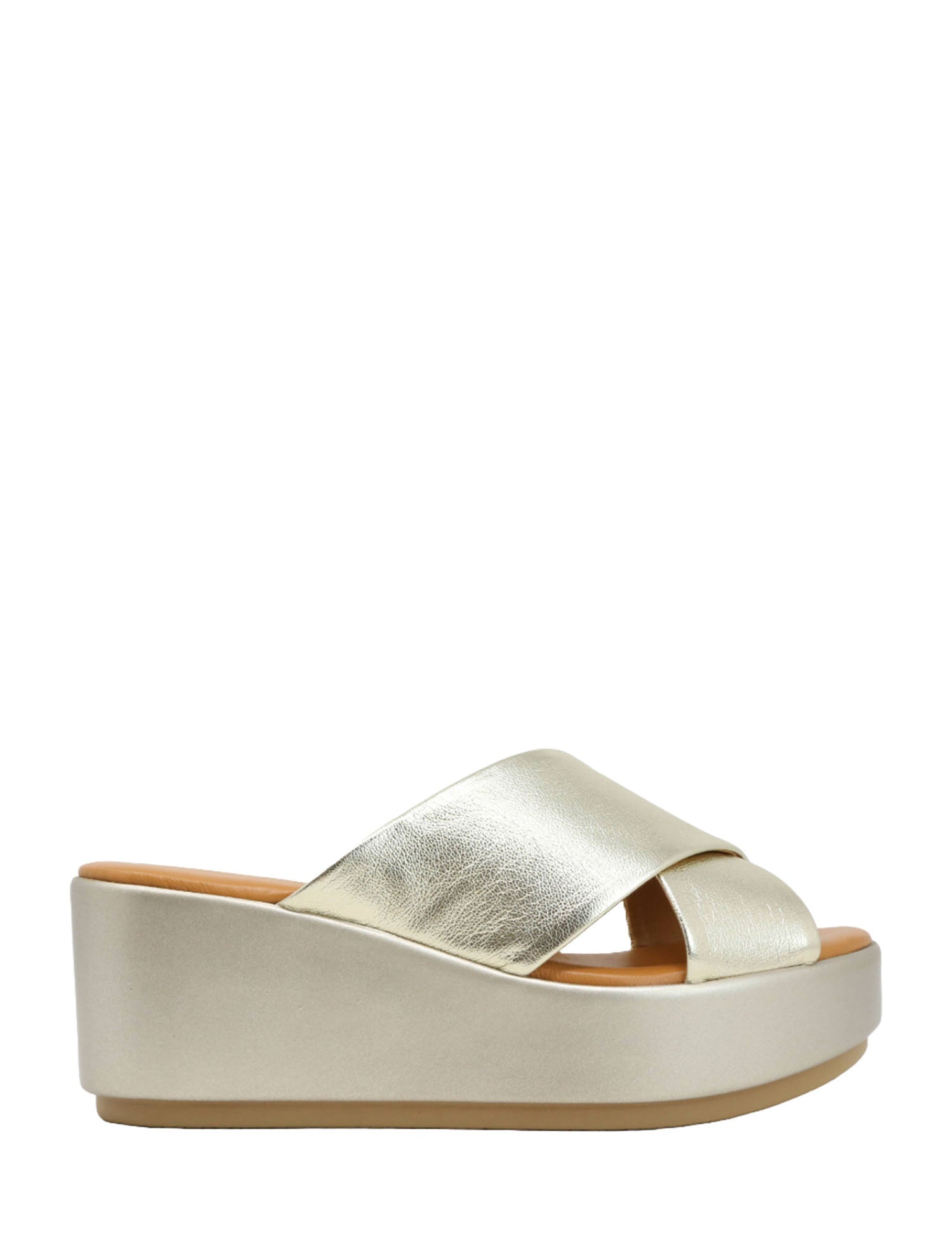 Sandali zeppa Dorato Valleverde