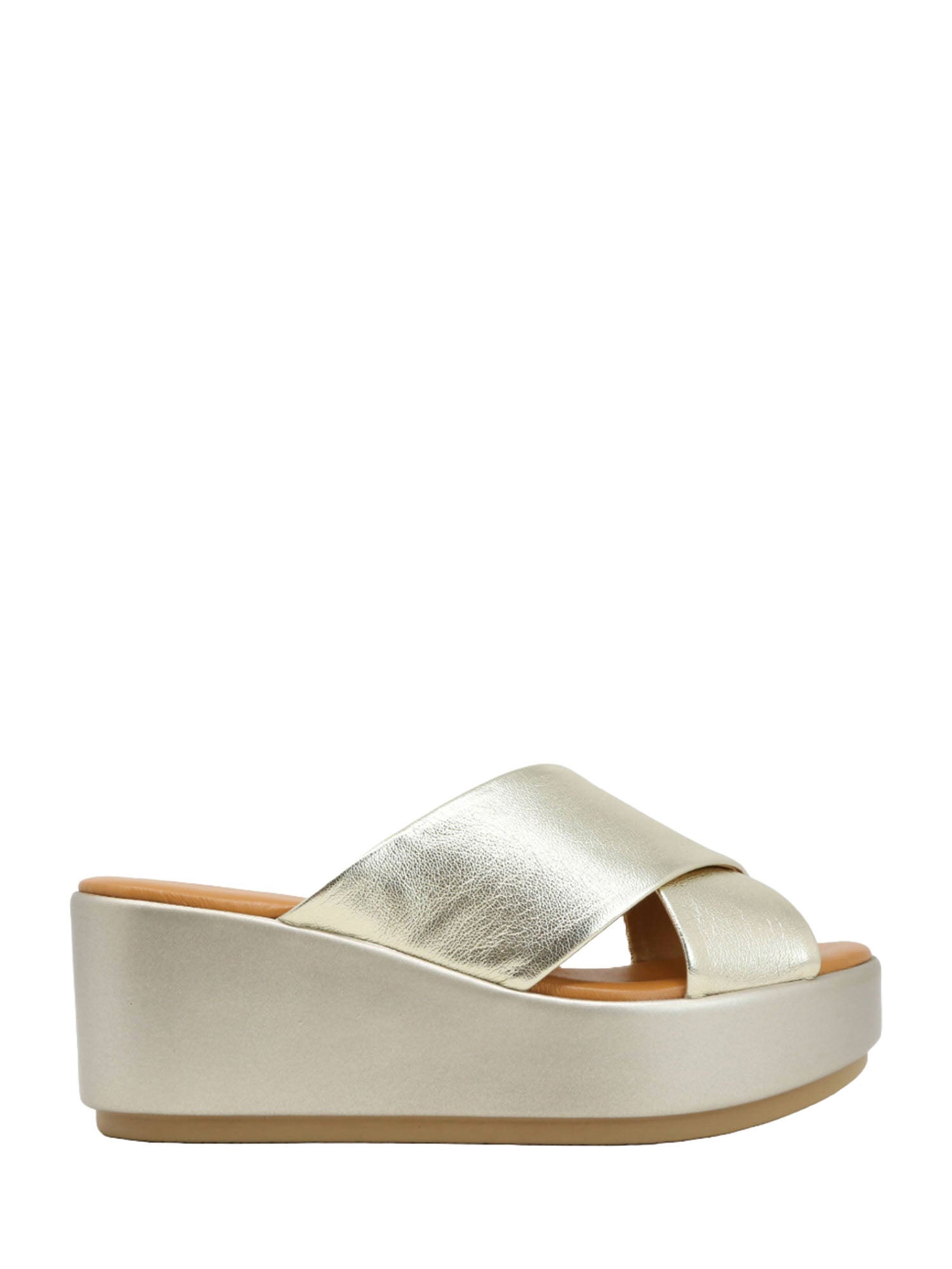 Sandali zeppa Dorato Valleverde