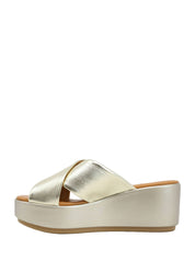 Sandali zeppa Dorato Valleverde