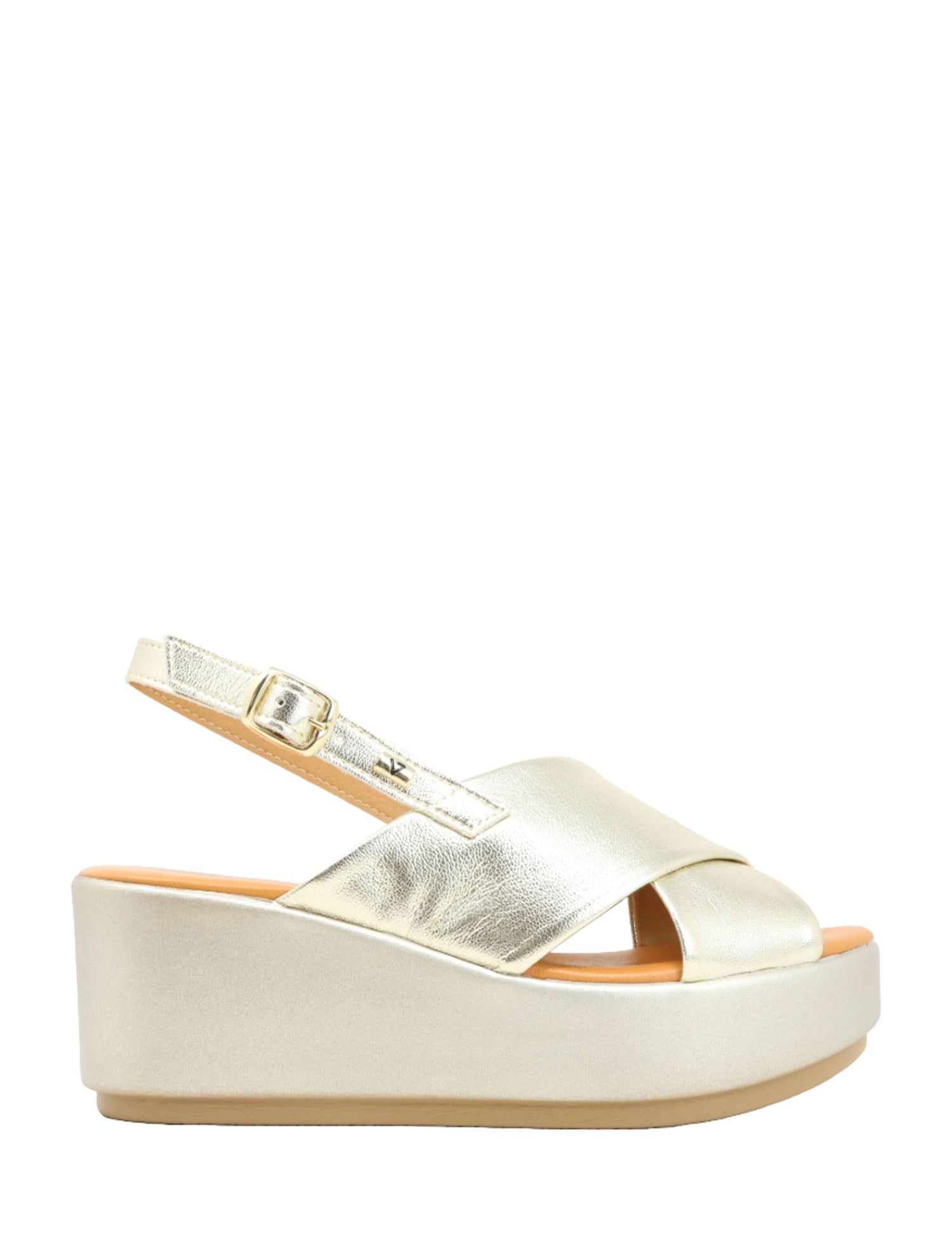 Sandali zeppa Dorato Valleverde