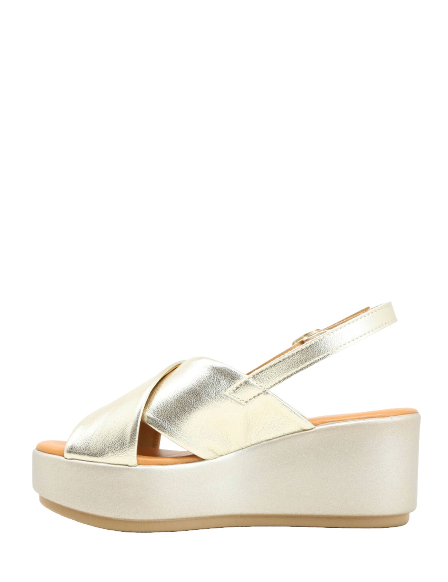 Sandali zeppa Dorato Valleverde