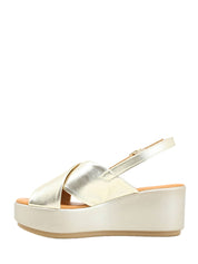 Sandali zeppa Dorato Valleverde