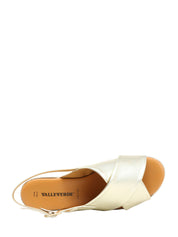 Sandali zeppa Dorato Valleverde