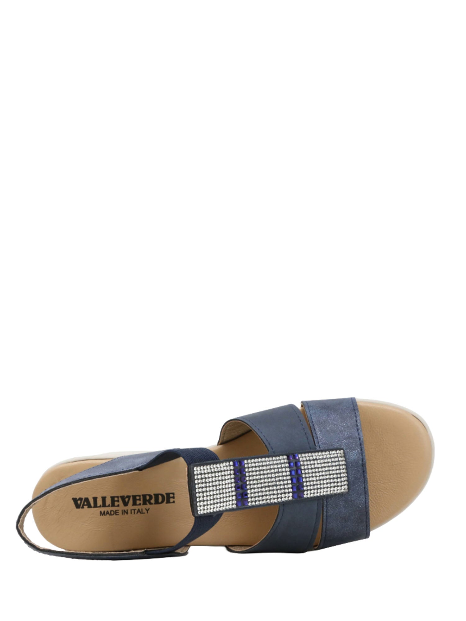 Sandali zeppa Blu Valleverde