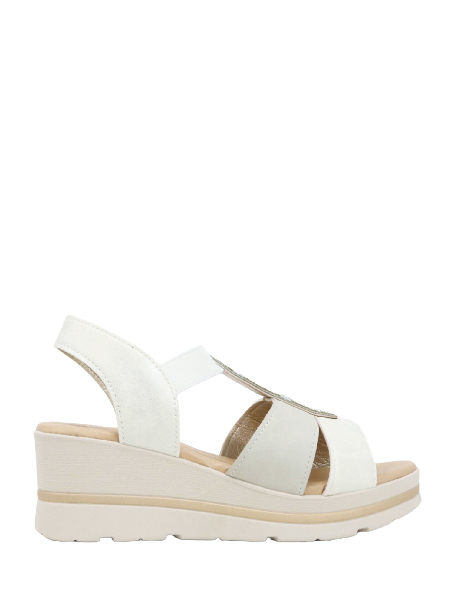 Sandali zeppa Grigio Valleverde