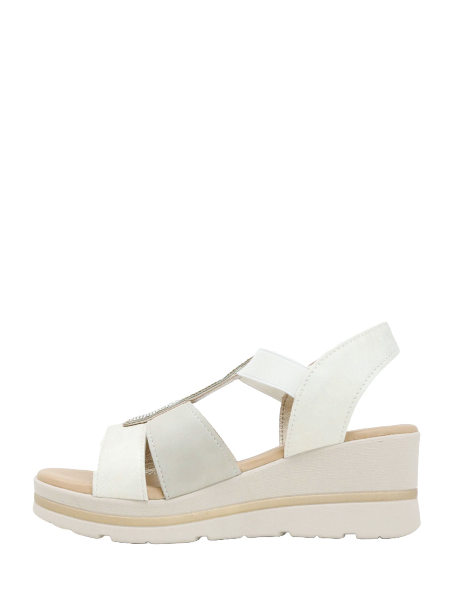 Sandali zeppa Grigio Valleverde
