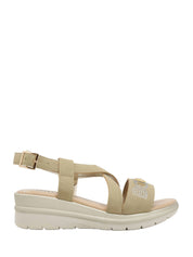Sandali zeppa Beige Valleverde
