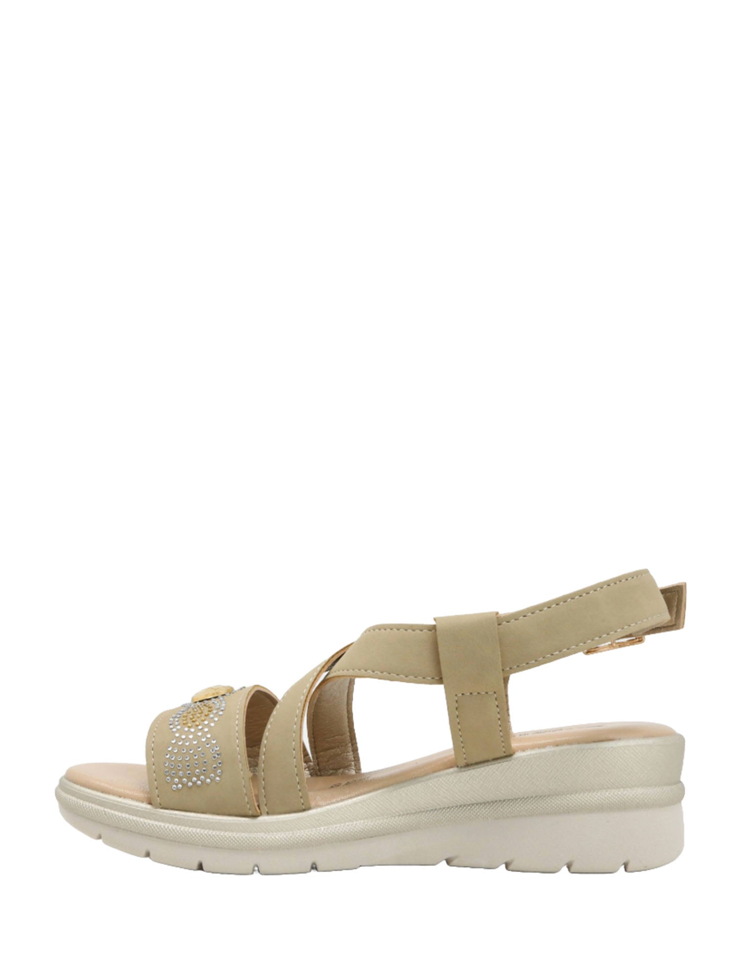 Sandali zeppa Beige Valleverde