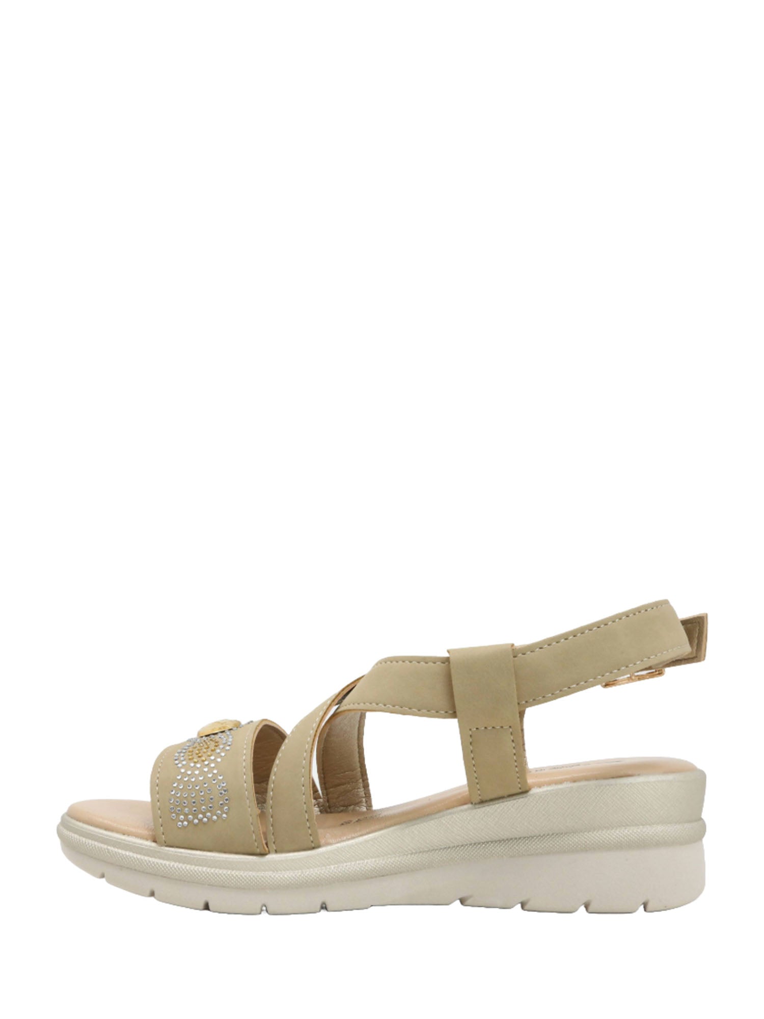 Sandali zeppa Beige Valleverde