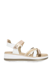 Sandali con strappi Bianco Rosa Igi&co